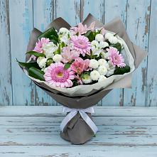 Букет цветов из:  Герберы, Альстромерии и Хризантемы в Коврове