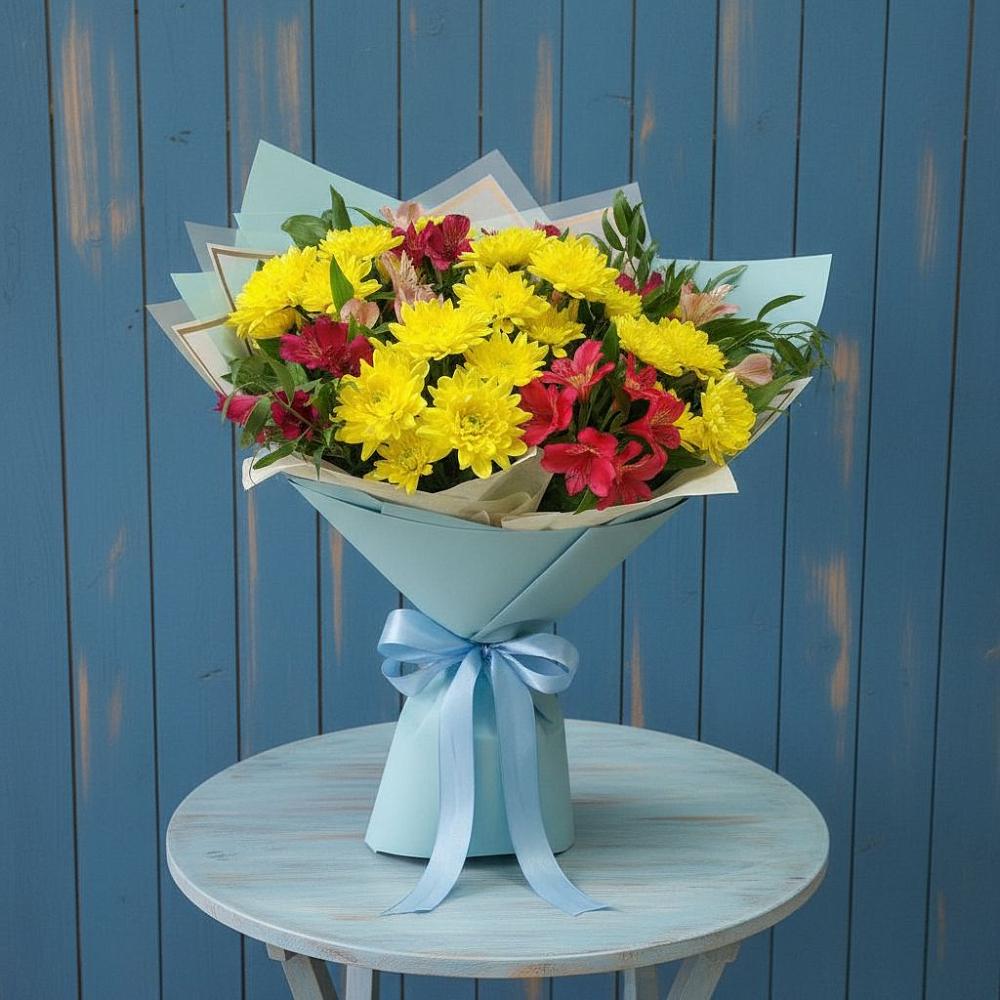 Букет цветов из: Альстромерии и Хризантемы в Коврове