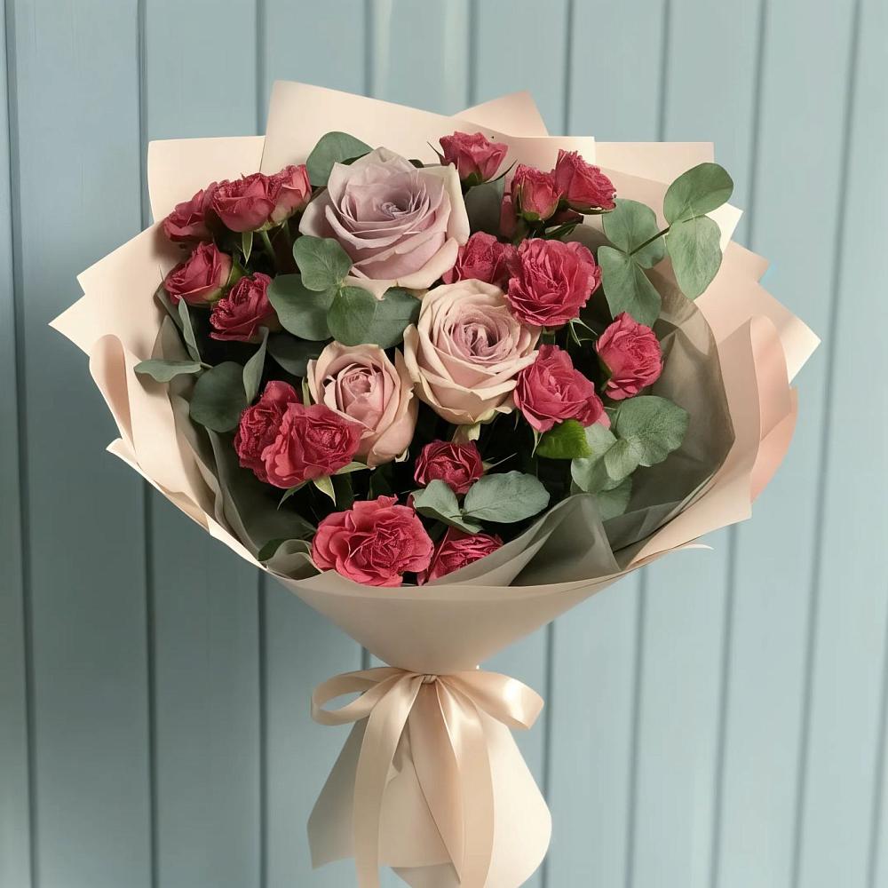 Букет цветов из: Гвоздики и Розы в Коврове