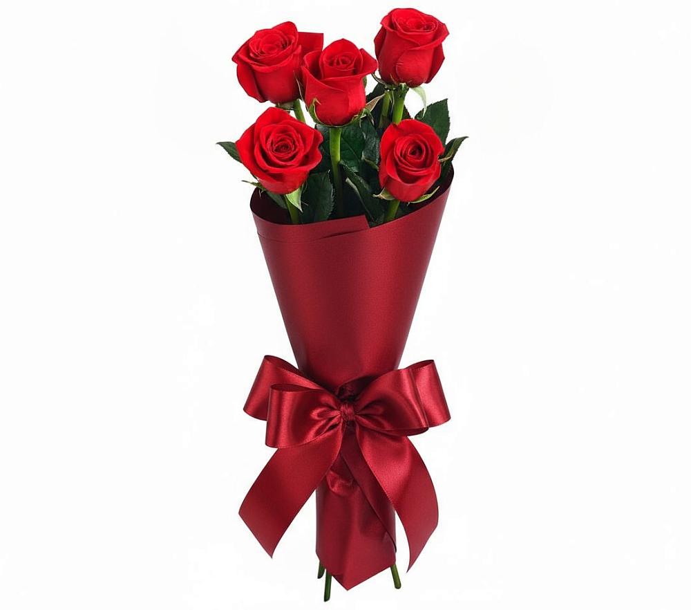 Букет 5 Красных роз Эдлесс Лав в Коврове