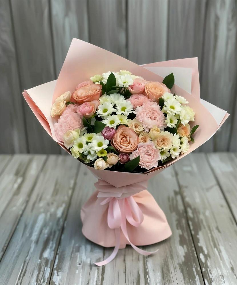 Букет цветов из: Гвоздики, Розы и Хризантемы в Коврове