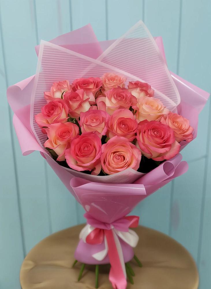 Букет 15 Розовых роз Равель в Коврове
