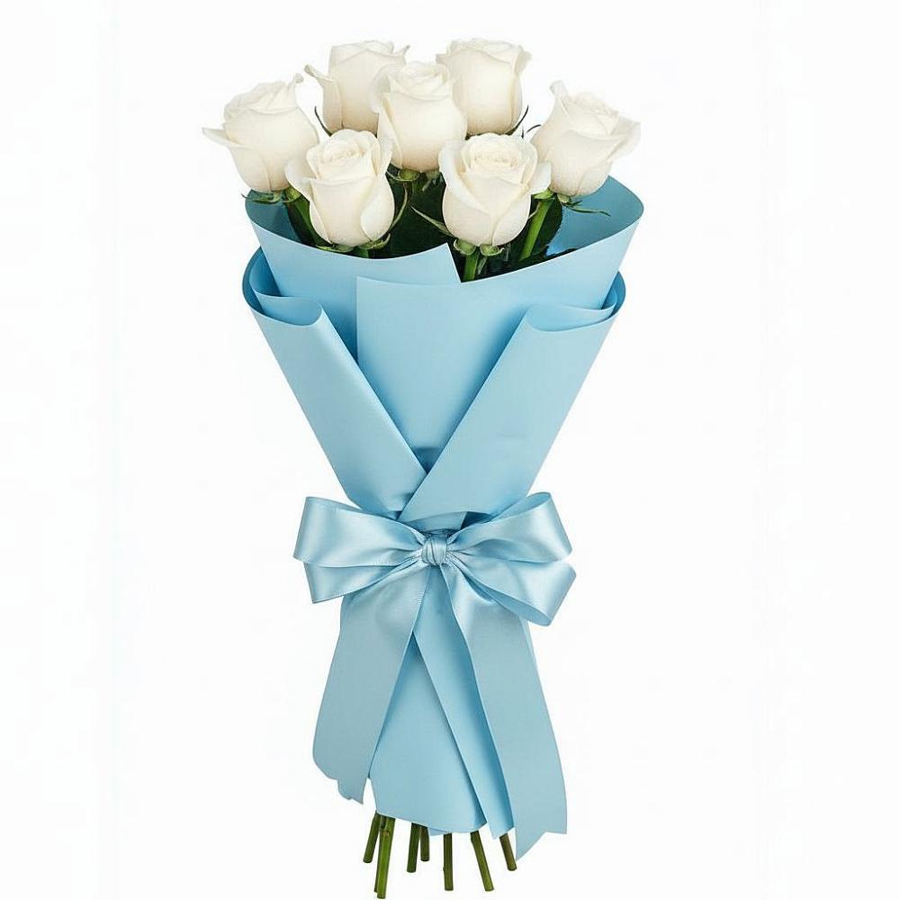 Букет 7 белых роз Проуд в Коврове