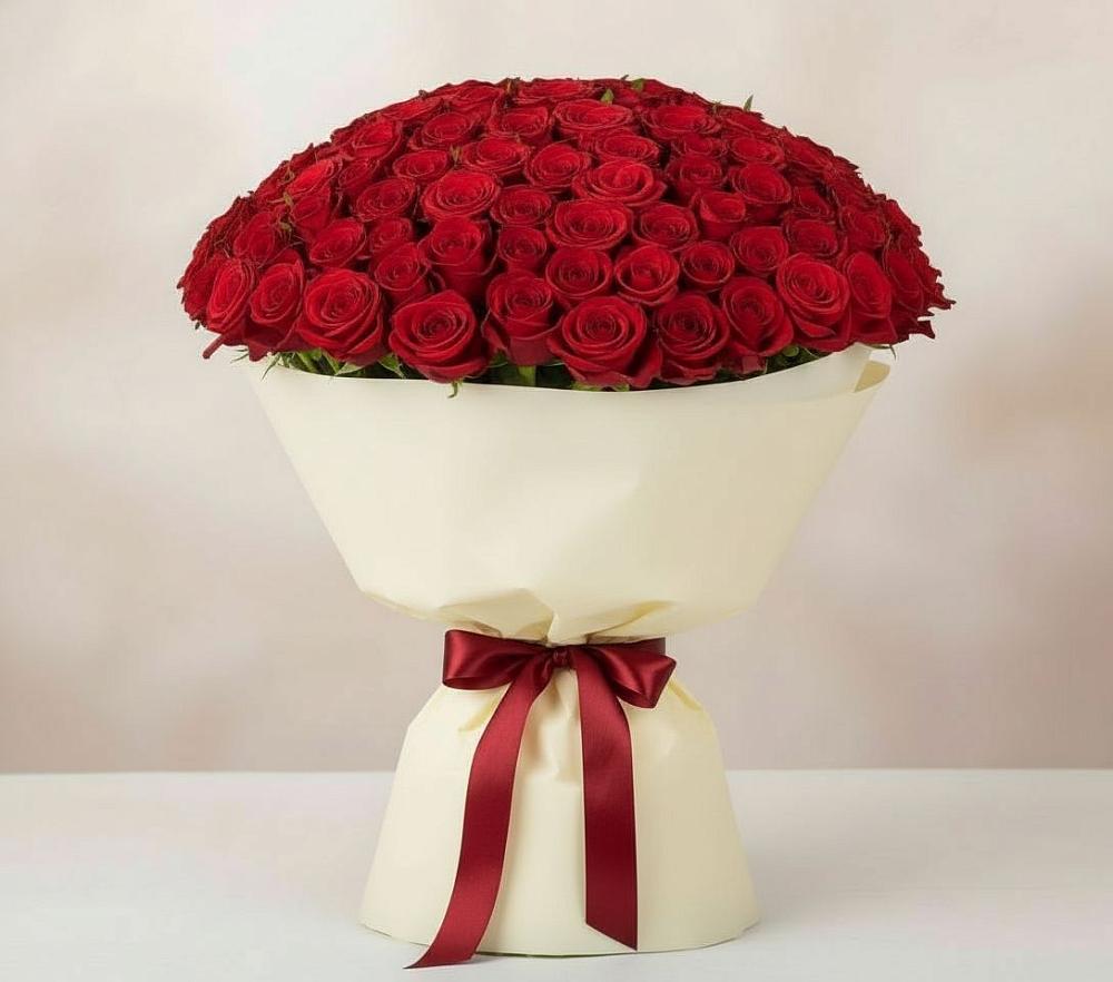 Букет 101 Красная роза Милано в Коврове