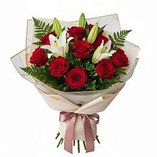 Букет цветов из:  Лилии и Розы в Коврове