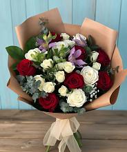 Букет цветов из:  Розы и Альстромерии в Коврове