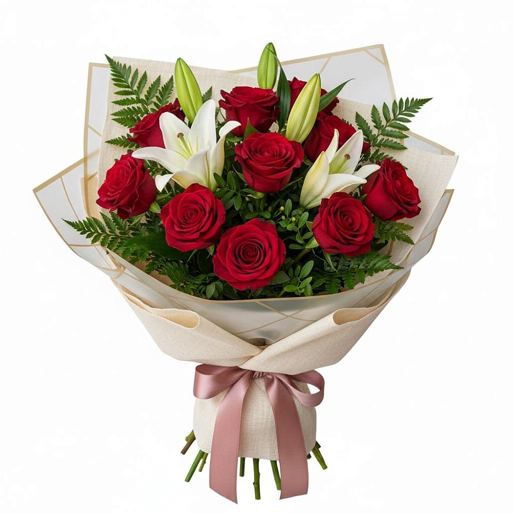 Букет цветов из: Лилии и Розы в Коврове