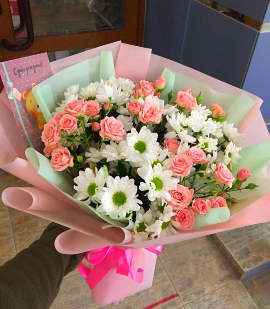 Букет цветов из: Розы и Хризантемы в Коврове