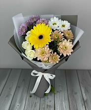 Букет цветов из:  Розы, Герберы и Хризантемы в Коврове