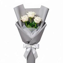 Букет 3 белые розы #REPLACE_PRED# Коврове