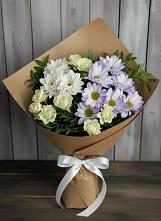 Букет цветов из:  Хризантемы и Розы в Коврове