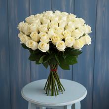 Букет 51 Белая роза Эдлесс Лав в Коврове