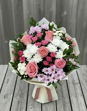 Букет цветов из:  Альстромерии, Гвоздики, Розы и Хризантемы #REPLACE_PRED# Коврове