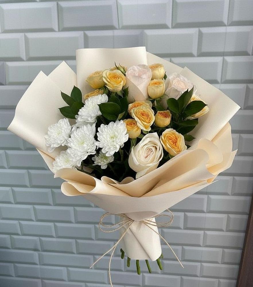 Букет цветов из: Розы и Хризантемы в Коврове