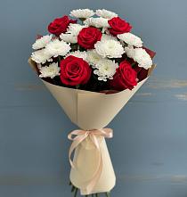 Букет цветов из:  Розы и Хризантемы в Коврове