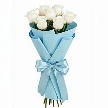 Букет 7 белых роз Проуд в Коврове