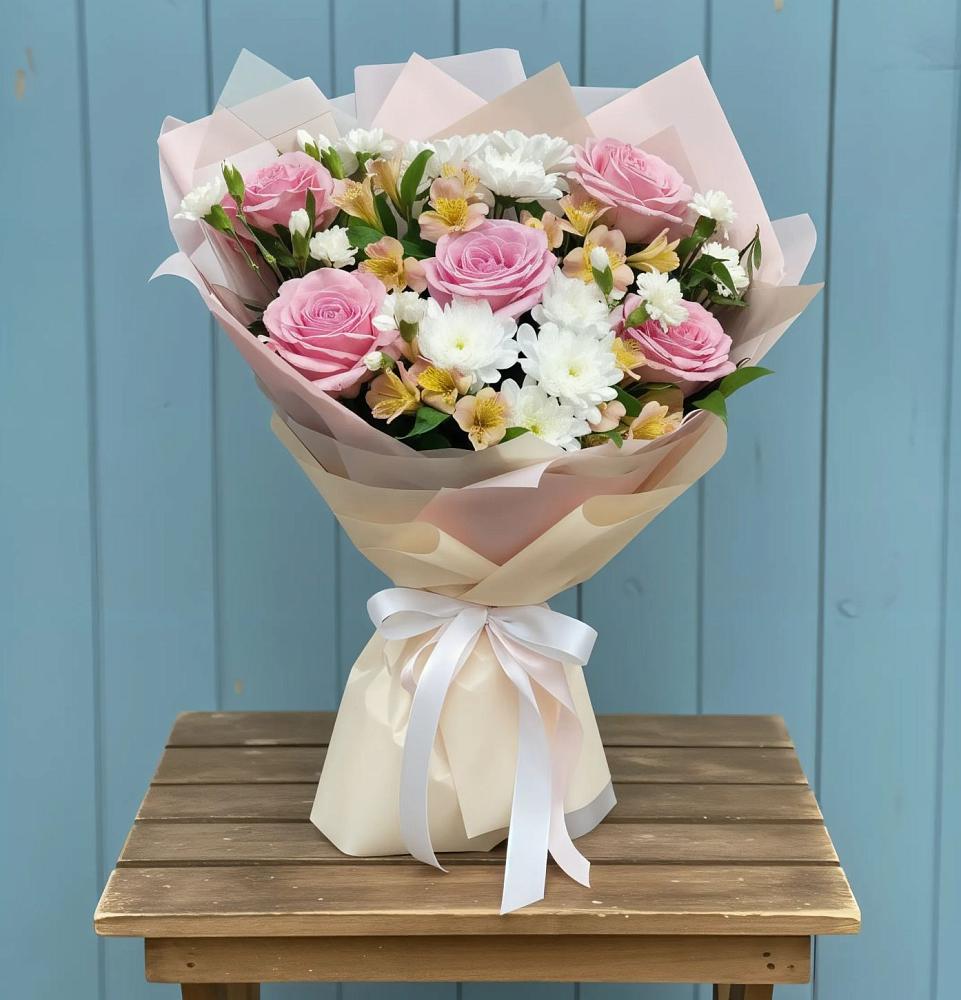 Букет цветов из: Гвоздики, Орхидеи и Розы в Коврове