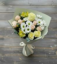 Букет цветов из:  Альстромерии, Розы и Хризантемы в Коврове