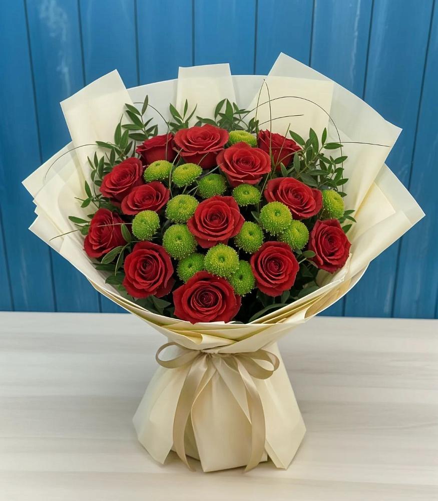 Букет цветов из: Розы и Хризантемы в Коврове